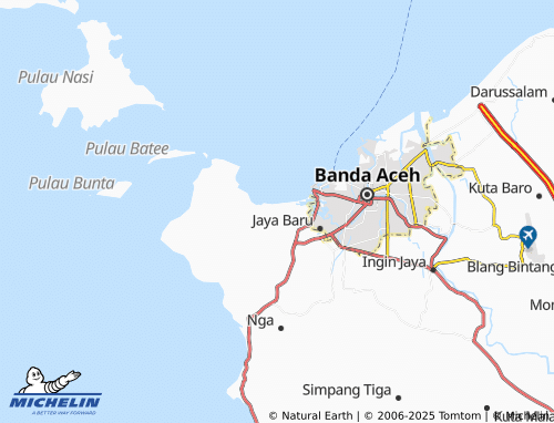 MICHELIN Meunasah Tuha map - ViaMichelin