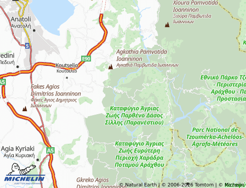 Mapa MICHELIN Kedros - ViaMichelin