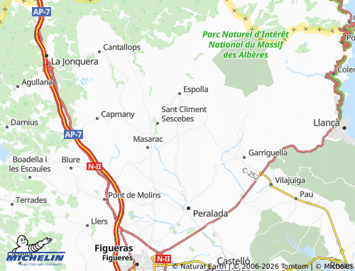 MICHELIN-Landkarte Mollet de Peralada - ViaMichelin