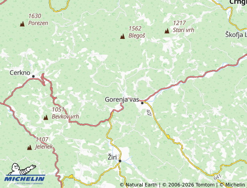 MICHELIN-Landkarte Hotavlje - ViaMichelin