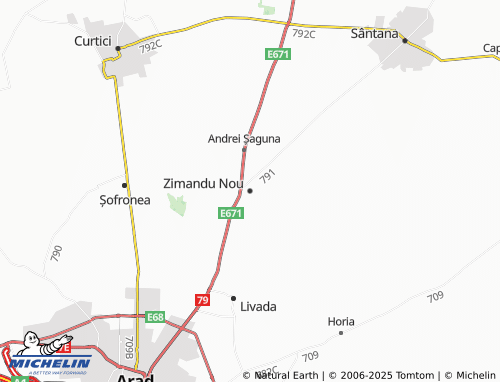 MICHELIN Zimandu Nou map - ViaMichelin
