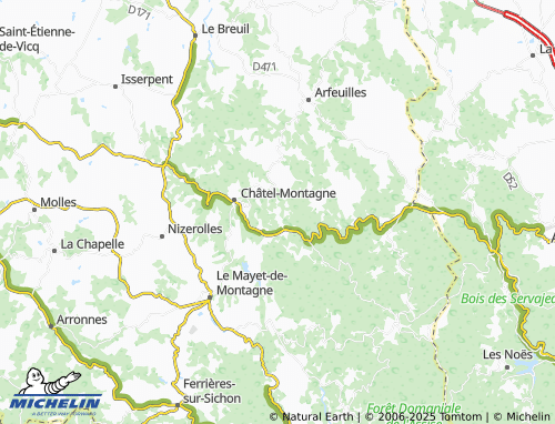 Carte MICHELIN Charasse - ViaMichelin