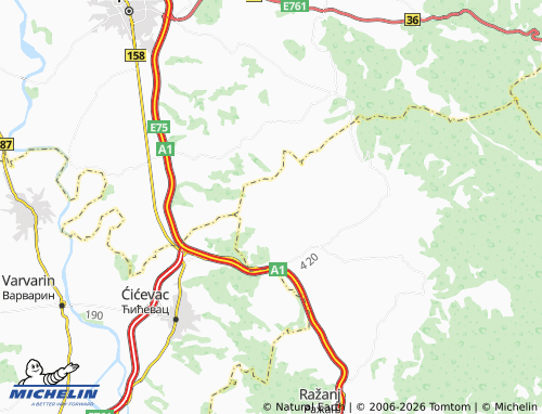 Mapa MICHELIN Stari Bračin - ViaMichelin