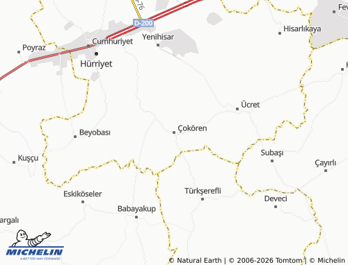 MICHELIN Çokören map - ViaMichelin