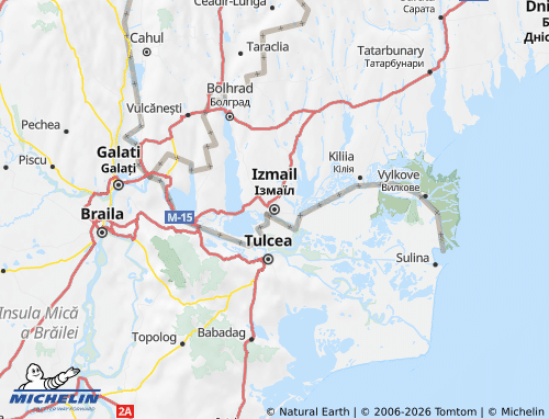 Mapa MICHELIN Izmailskyi raion - ViaMichelin