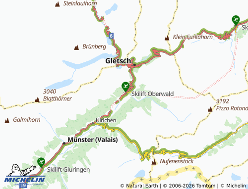 Mapa MICHELIN Oberwald - ViaMichelin