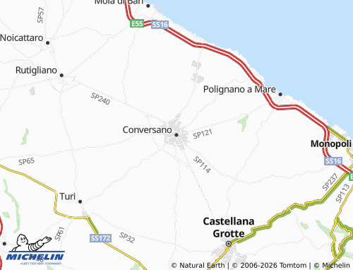 MICHELIN Conversano map - ViaMichelin