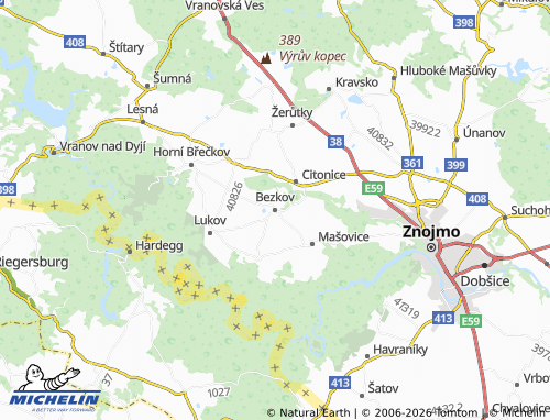 Mappa MICHELIN Bezkov - ViaMichelin