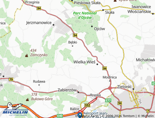 MICHELIN-Landkarte Zelków - ViaMichelin