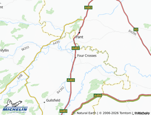 Mappa MICHELIN Four Crosses - ViaMichelin