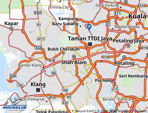 MICHELIN Shah Alam map - ViaMichelin