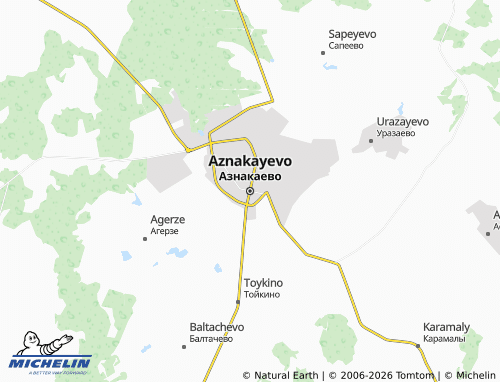 MICHELIN-Landkarte Aznakayevo - ViaMichelin