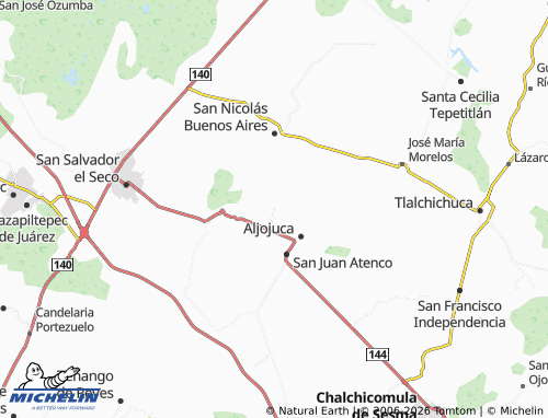 Mappa MICHELIN San Miguel Tecuitlapa - ViaMichelin