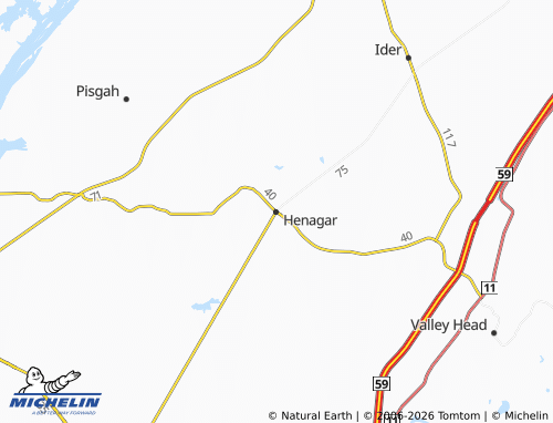 Mapa MICHELIN Henagar - ViaMichelin