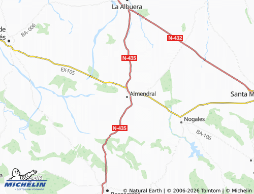 MICHELIN Almendral map - ViaMichelin