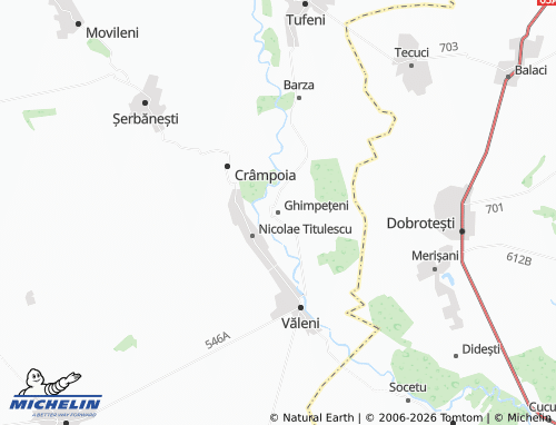 Carte MICHELIN Ghimpețeni - ViaMichelin