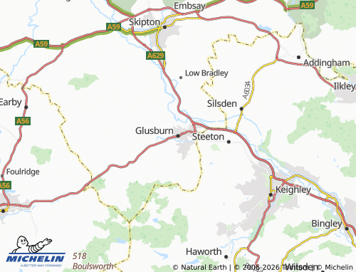 Carte MICHELIN Glusburn - ViaMichelin