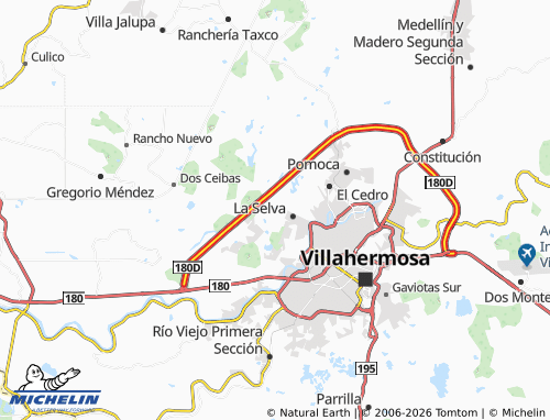 MICHELIN Carlos a Madrazo Becerra map - ViaMichelin