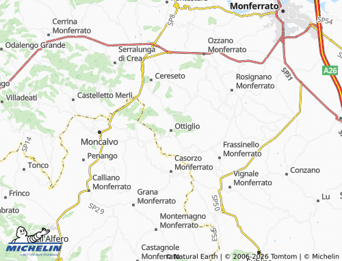 Mapa MICHELIN Ottiglio - ViaMichelin