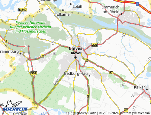 MICHELIN Cleves map - ViaMichelin