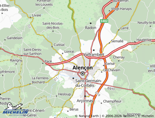 Mappa MICHELIN Damigny - ViaMichelin