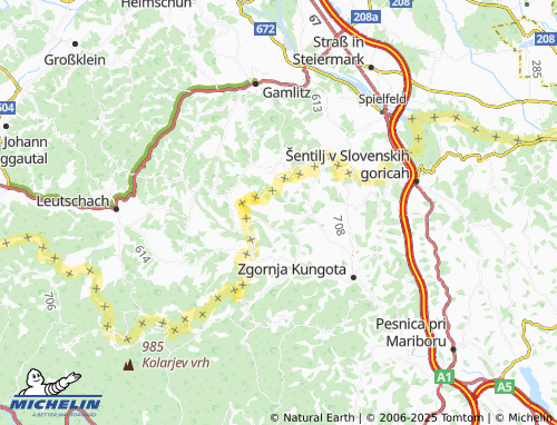 MICHELIN Špičnik map - ViaMichelin