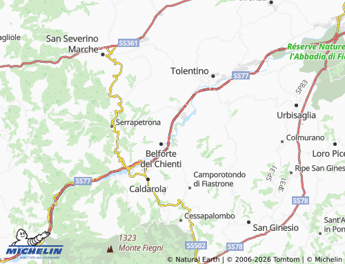 MICHELIN Fornaci map - ViaMichelin