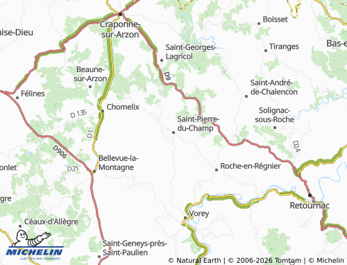Carte MICHELIN Saint-Pierre-du-Champ - ViaMichelin