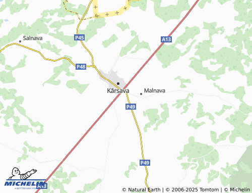 MICHELIN Malnavas fermas map - ViaMichelin