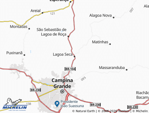 MICHELIN Lagoa Seca map - ViaMichelin