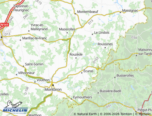 Mapa MICHELIN Rouzède - ViaMichelin