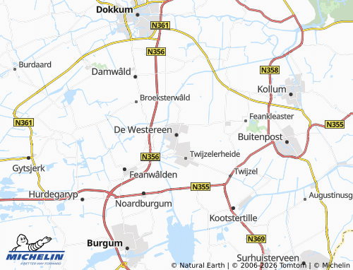 MICHELIN De Westereen map - ViaMichelin