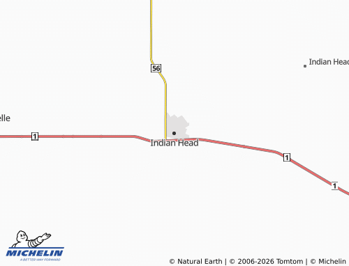 Carte MICHELIN Indian Head - ViaMichelin