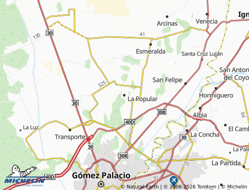 Mappa MICHELIN La Popular - ViaMichelin