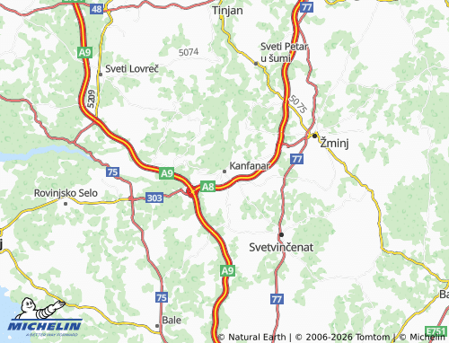 MICHELIN-Landkarte Kanfanar - ViaMichelin