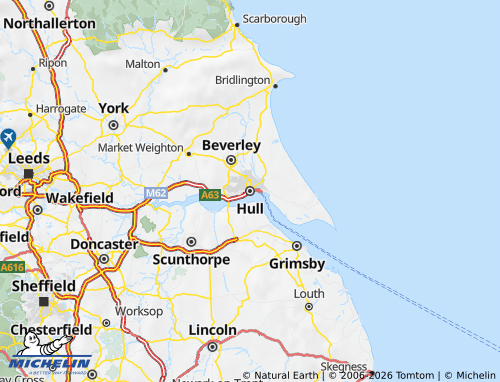 Mapa MICHELIN Kingston Upon Hull - ViaMichelin