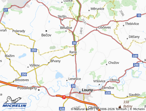 Mappa MICHELIN Raná - ViaMichelin