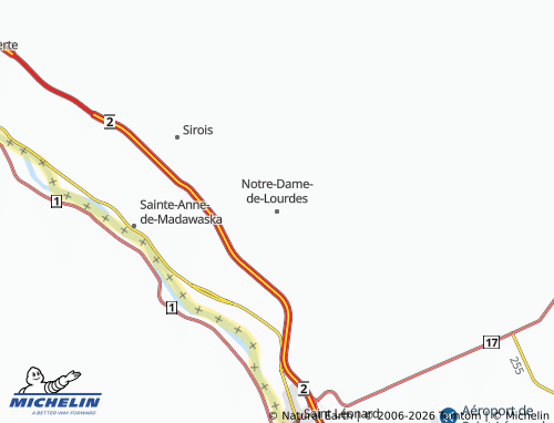MICHELIN Notre-Dame-de-Lourdes map - ViaMichelin