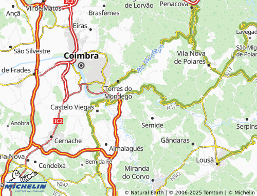 Mapa MICHELIN Fundo da Lomba - ViaMichelin