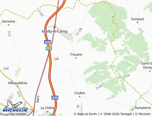 Mappa MICHELIN Trouans - ViaMichelin