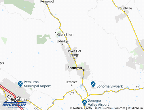 MICHELIN Fetters Hot Springs map - ViaMichelin