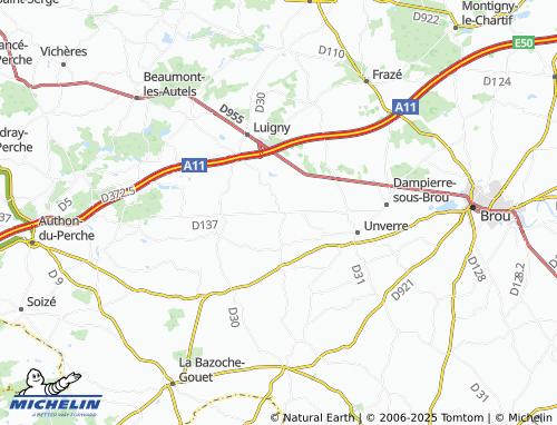 Carte MICHELIN Moulhard - ViaMichelin