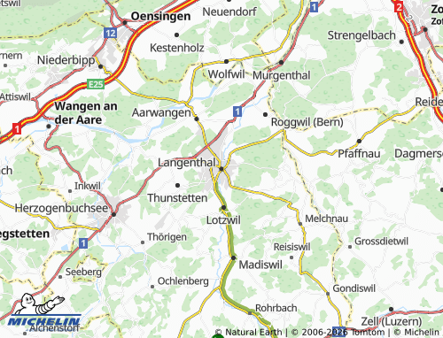 Mapa MICHELIN Langenthal - ViaMichelin
