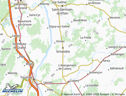 MICHELIN Simandre map - ViaMichelin