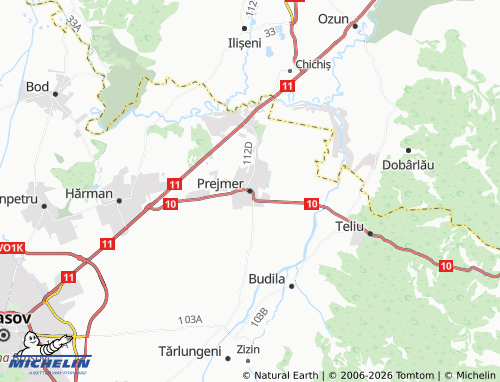 Mapa MICHELIN Prejmer - ViaMichelin