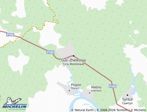 MICHELIN Gus'-Zheleznyy map - ViaMichelin