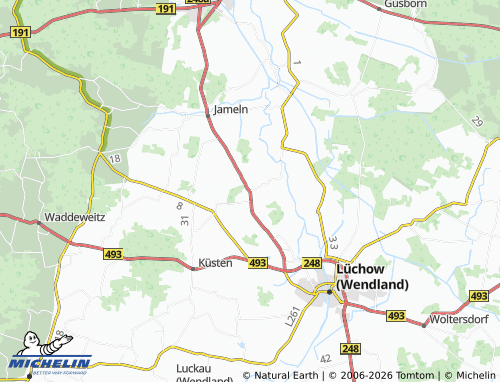 MICHELIN Grabow map - ViaMichelin