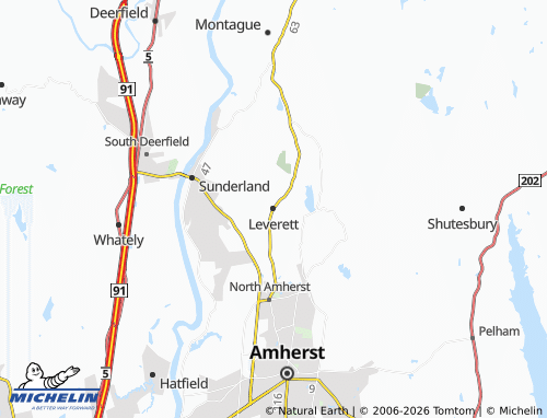 Carte MICHELIN Leverett - ViaMichelin
