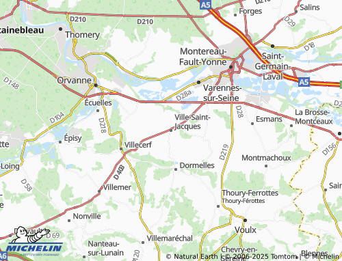 MICHELIN Ville-Saint-Jacques map - ViaMichelin