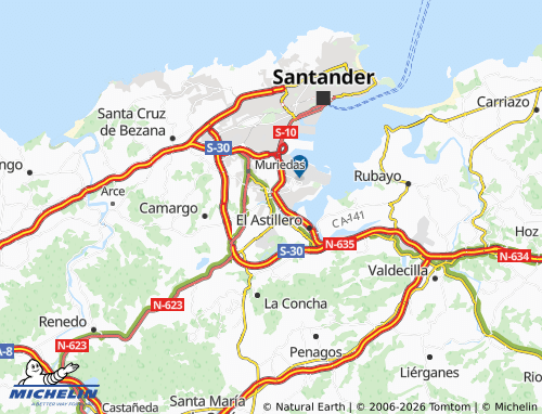 Mapa MICHELIN Boo de Guarnizo - ViaMichelin